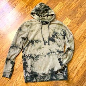 No Boundaries ☮️ Green Tie Dye Hoodie NWOT Small